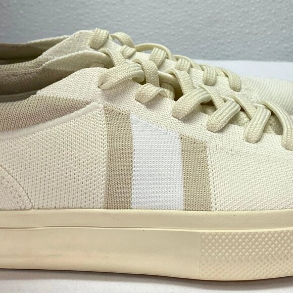 NEW ROTHY'S RS02 Knit Canvas Sneakers – Beige – Size 8.5 – Lace-Up Casual - Picture 5 of 7